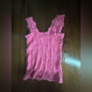 free people pink flower tank